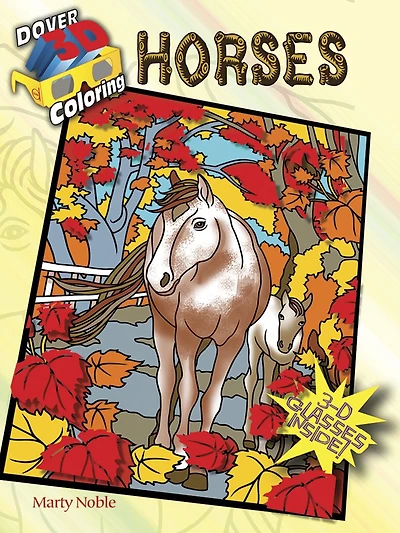 3-D Coloring Book--Horses
