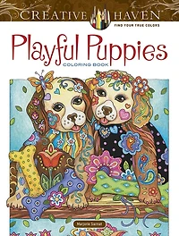 Creative Haven Playful Puppies Coloring Book