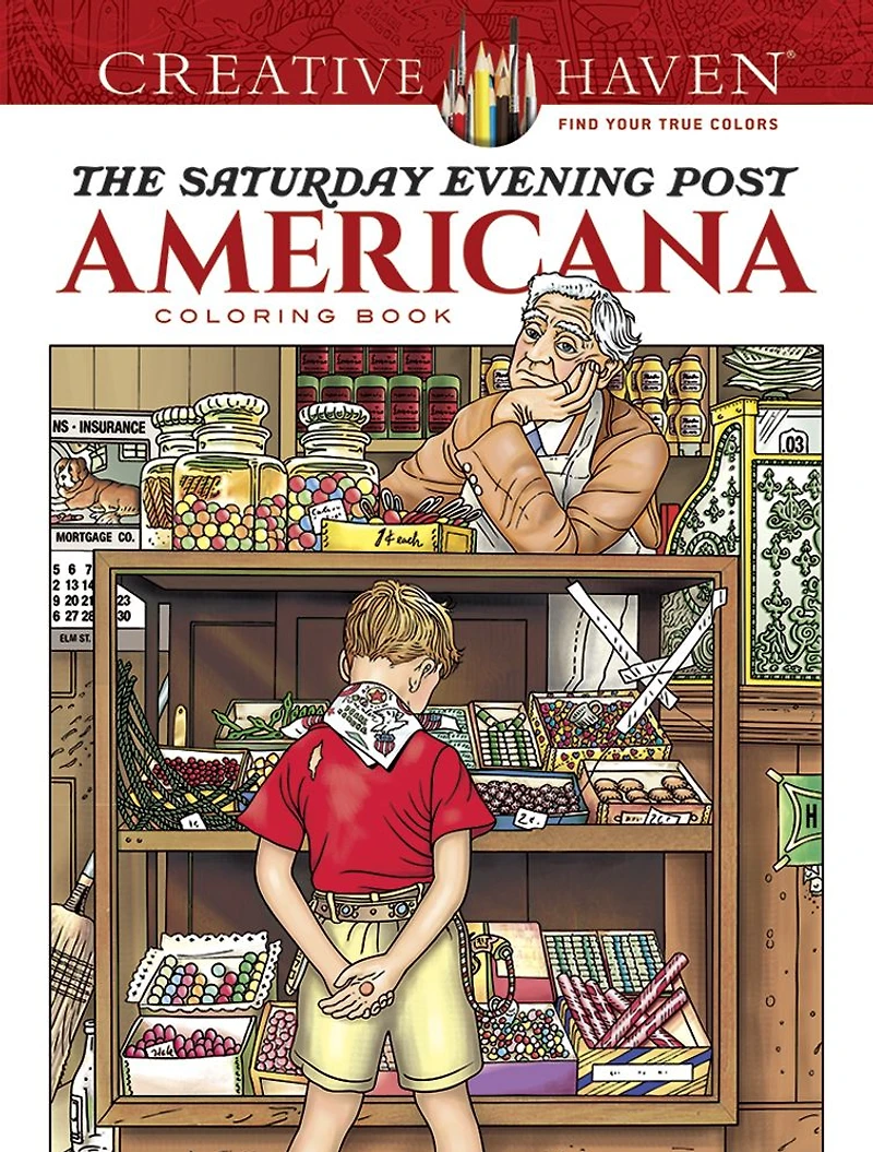Creative Haven The Saturday Evening Post Americana Coloring Book