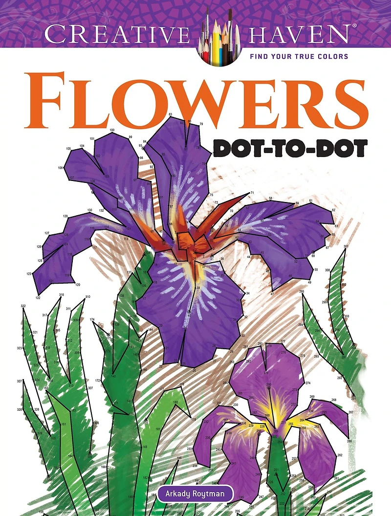 Creative Haven Flowers Dot-to-Dot Coloring Book