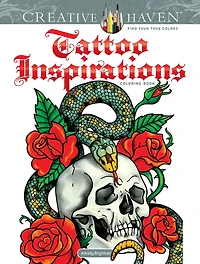 Creative Haven Tattoo Inspirations Coloring Book