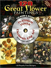 120 Great Flower Paintings Platinum CD-ROM and Book