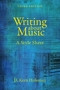 Writing about Music: A Style Sheet