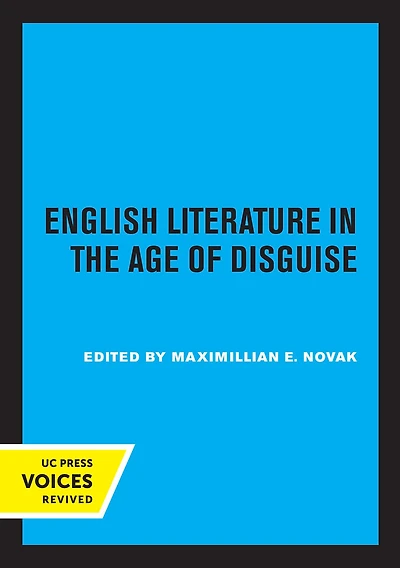 English Literature the Age of Disguise