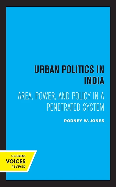 Urban Politics India: Area, Power, and Policy a Penetrated System