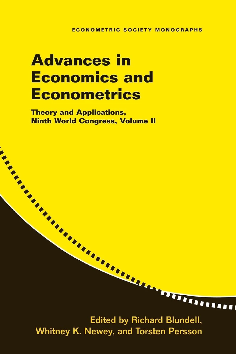 Advances Economics and Econometrics: Volume 2: Theory Applications, Ninth World Congress
