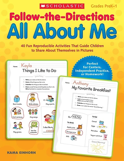 Follow-the-Directions: All About Me: 40 Fun Reproducible Activities That Guide Children to Share About Themselves in Pictures
