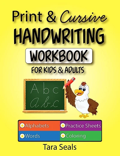 Print & Cursive Handwriting Workbook for Kids & Adults