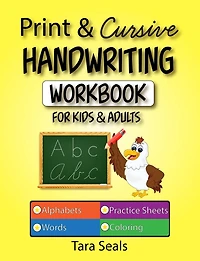 Print & Cursive Handwriting Workbook for Kids & Adults