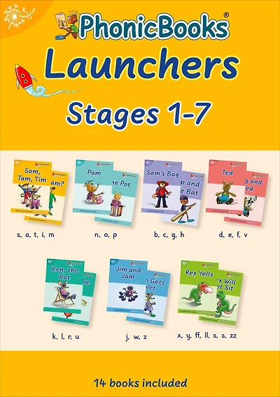 Phonic Books Dandelion Launchers Stages 1-7 Sam, Tam, Tim (Alphabet Code): Decodable for Beginner Readers Sounds of the Alphabet