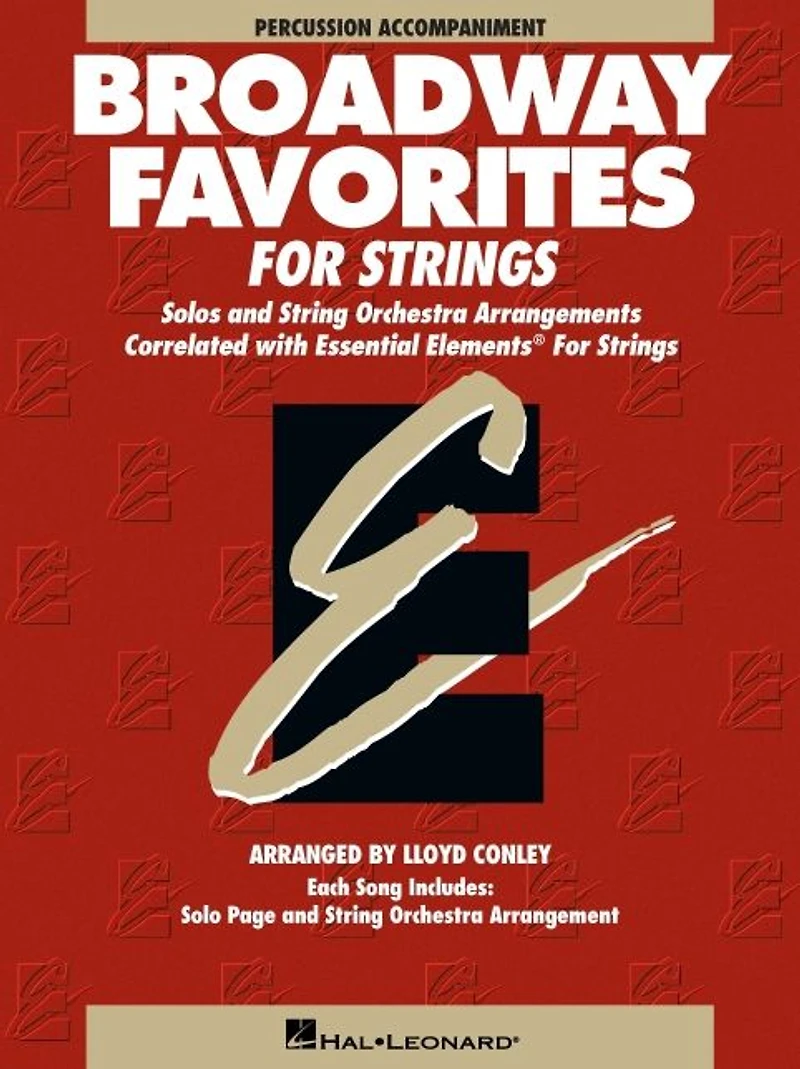 Essential Elements Broadway Favorites for Strings - Percussion Accompaniment