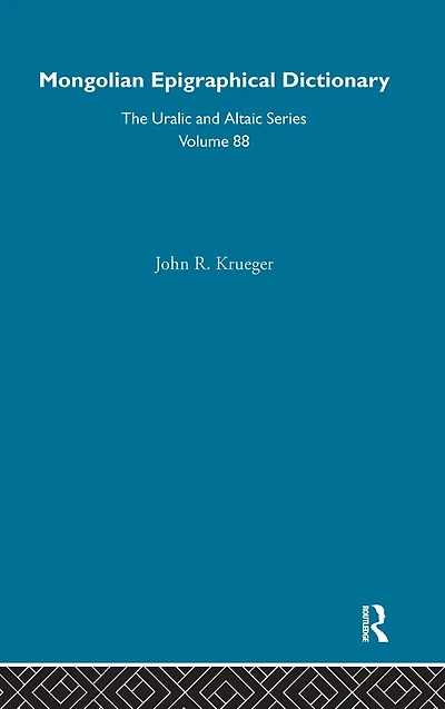 Mongolian Epigraphical Dictionary in Reverse Listing