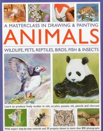 A Masterclass in Drawing and Painting Animals: Wildlife, pets, reptiles, birds, fish and insects