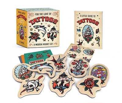 For the Love of Tattoos: A Wooden Magnet Set