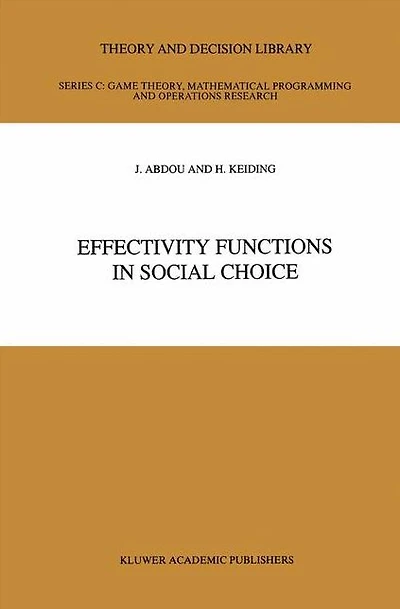 Effectivity Functions Social Choice