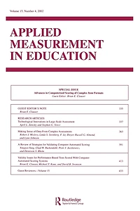 Advances Computerized Scoring of Complex Item Formats: A Special Issue Applied Measurement Education