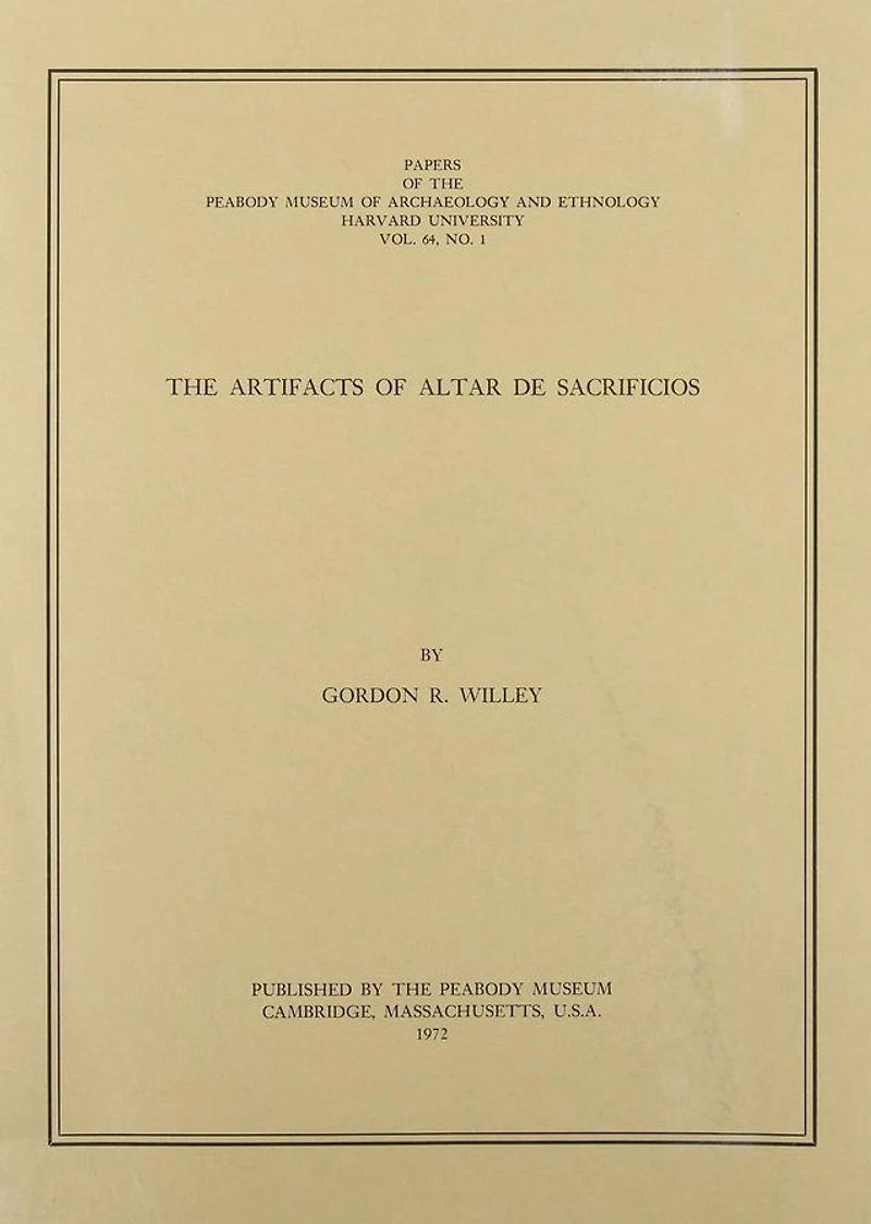 The Artifacts of Altar de Sacrificios