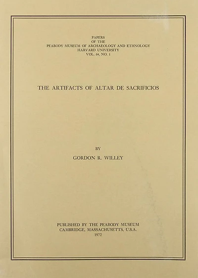 The Artifacts of Altar de Sacrificios