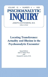 Locating Transference: Psychoanalytic Inquiry, 13.4