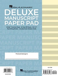 Manuscript Paper (Deluxe Pad)(Blue Cover)
