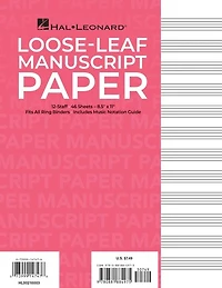 Standard Loose Leaf Manuscript Paper (Pink Cover)