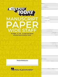 Manuscript Paper (Wide Staff) - "E-Z Play Today"