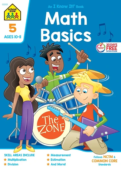 School Zone Math Basics Grade 5 Workbook