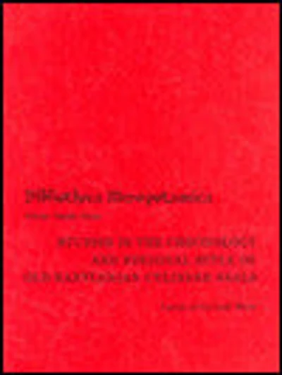 Studies in the Chronology and Regional Style of Old Babylonian Cylinder Seals