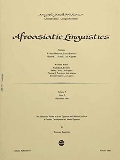 The Sequential Forms in Late Egyptian and Biblical Hebrew: A Parallel Development of Verbal Systems