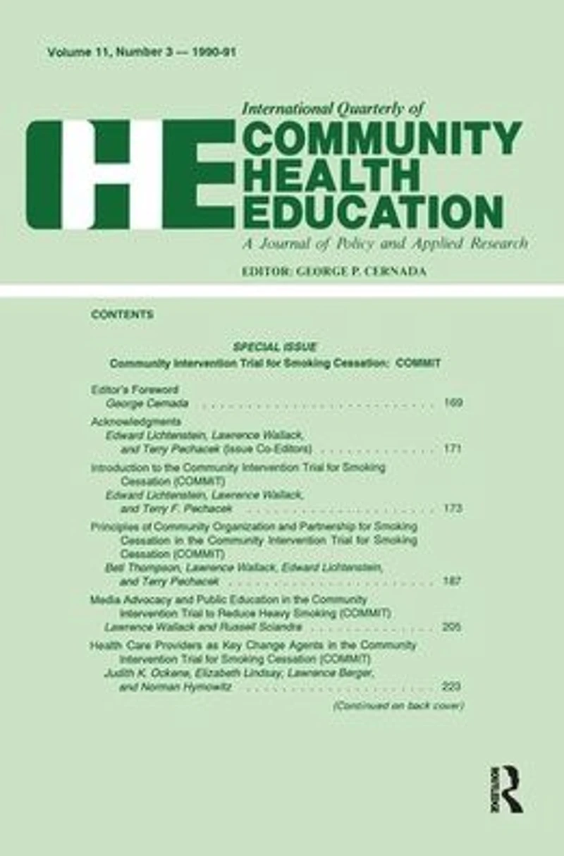 Community Intervention Trial for Smoking Cessation: Commit