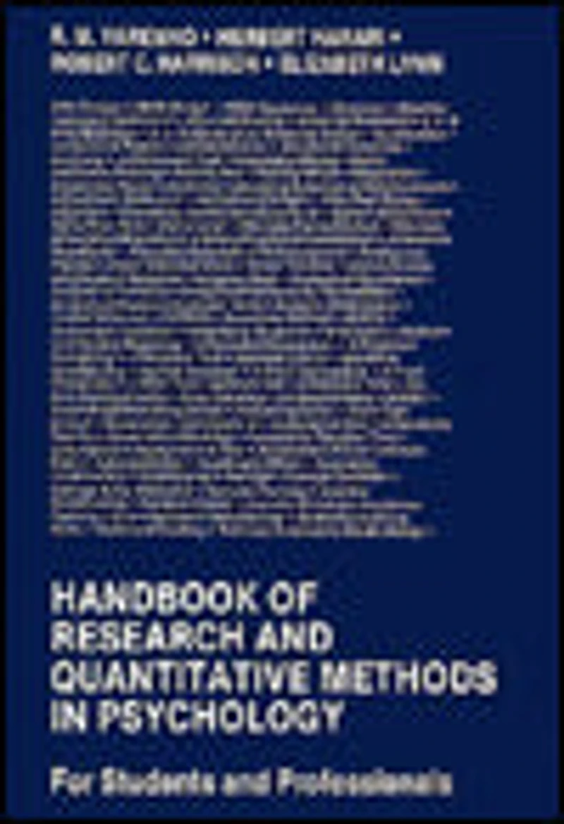 Handbook of Research and Quantitative Methods Psychology: For Students Professionals