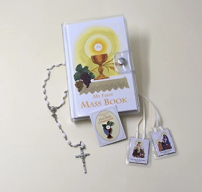 First Mass Book Vinyl Wallet Set: My First Eucharist Edition