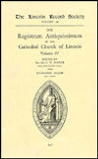 Registrum Antiquissimum of the Cathedral Church Lincoln [4]
