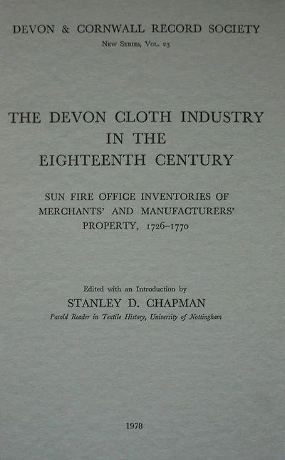 The Devon Cloth Industry in the 18th Century