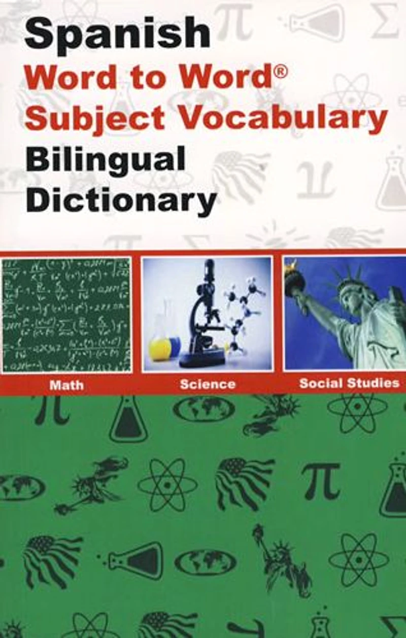 Spanish Word to Word Subject Vocabulary Dictionary