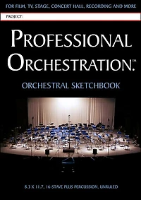 Professional Orchestration 16-Stave Unruled Orchestral Sketchbook