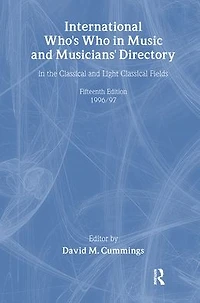 Intl Whos Who Music&Ency Ed15