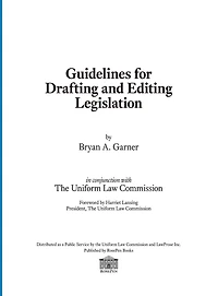 Guidelines for Drafting and Editing Legislation