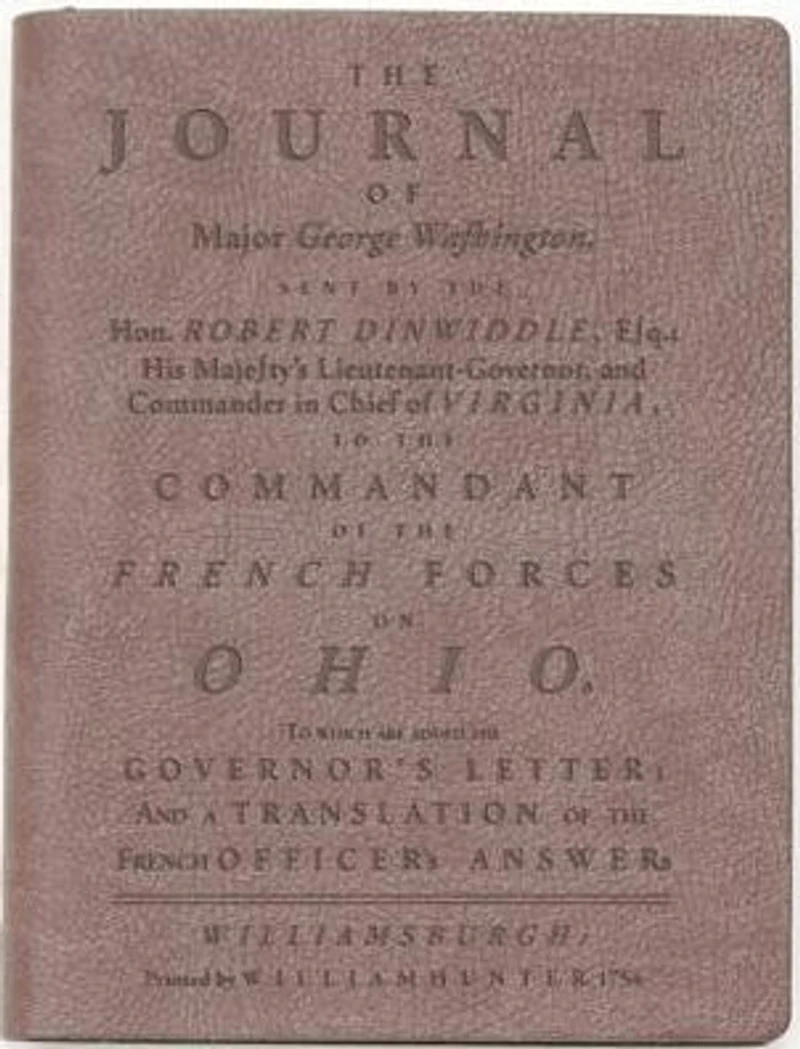 The Journal of Major George Washington: Dark Brown Lined Journal