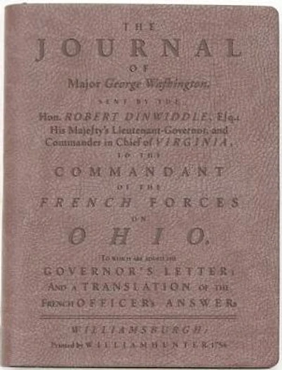 The Journal of Major George Washington: Dark Brown Lined Journal