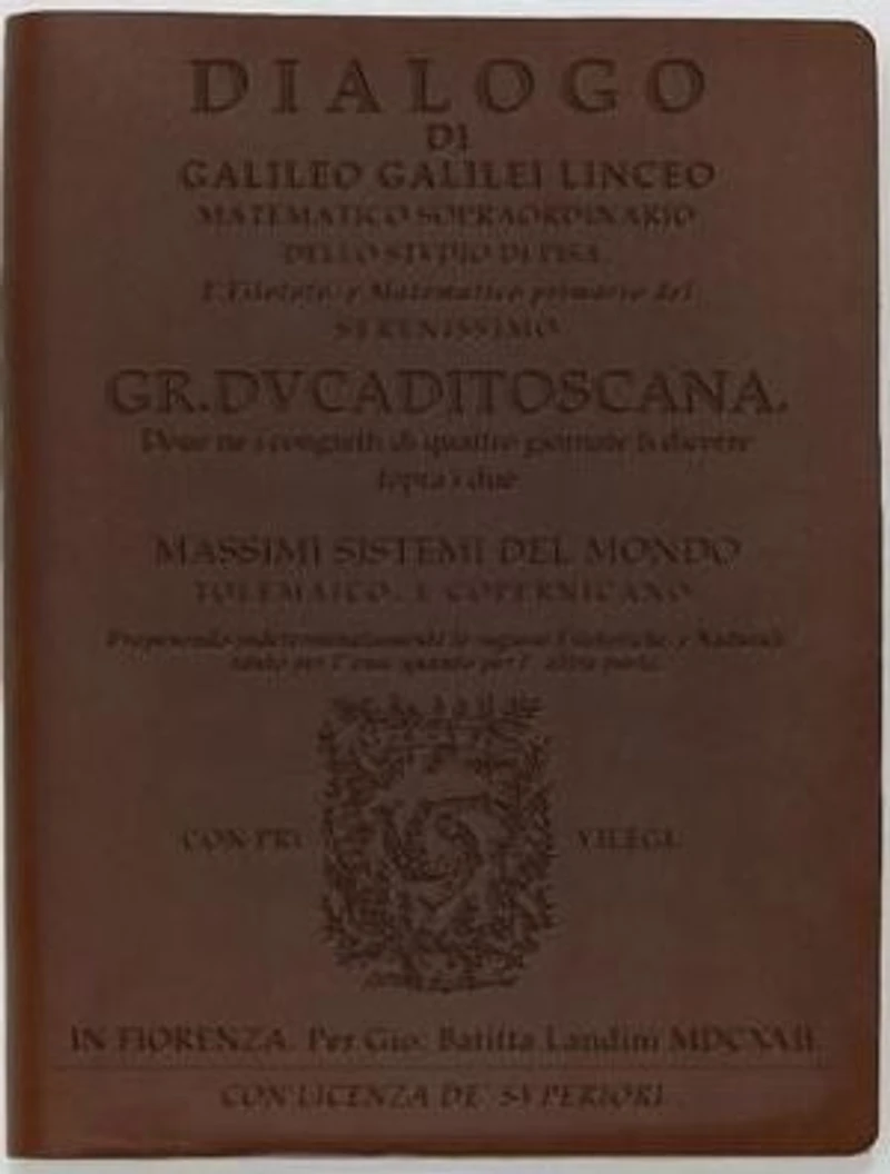 Dialogo by Galileo: Dark Brown Lined Journal