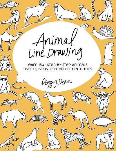 Animal Line Drawing: Learn 150+ Step-by-Step Animals, Insects, Birds, Fish, and Other Cuties