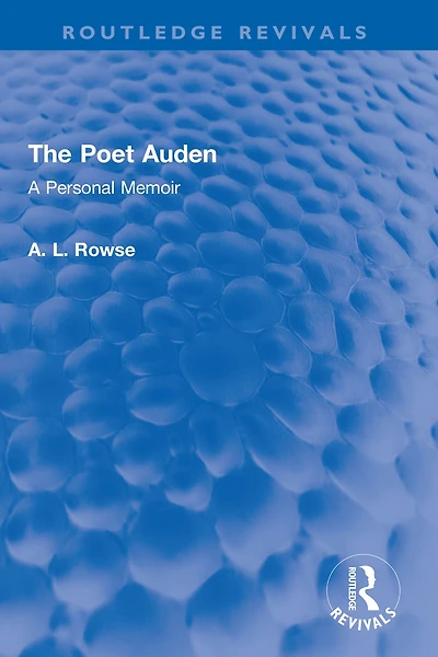 The Poet Auden: A Personal Memoir