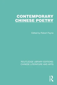 Contemporary Chinese Poetry