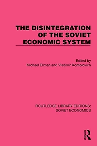 the Disintegration of Soviet Economic System