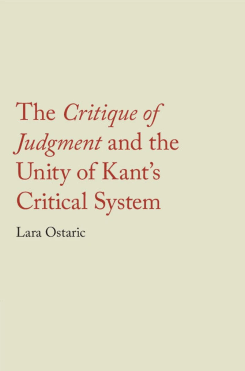the Critique of Judgment and Unity Kant's Critical System