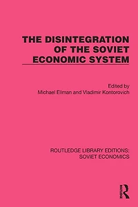 the Disintegration of Soviet Economic System