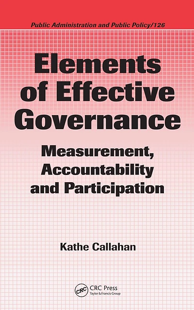 Elements of Effective Governance: Measurement, Accountability and Participation