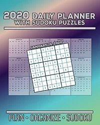 2020 Daily Planner with Sudoku Puzzles Shimmer: Plan Organize Sudoku Planning by Day Calendar Jan-Dec 2020