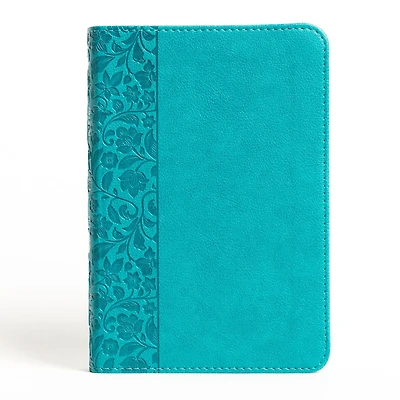 NASB Large Print Compact Reference Bible, Teal LeatherTouch